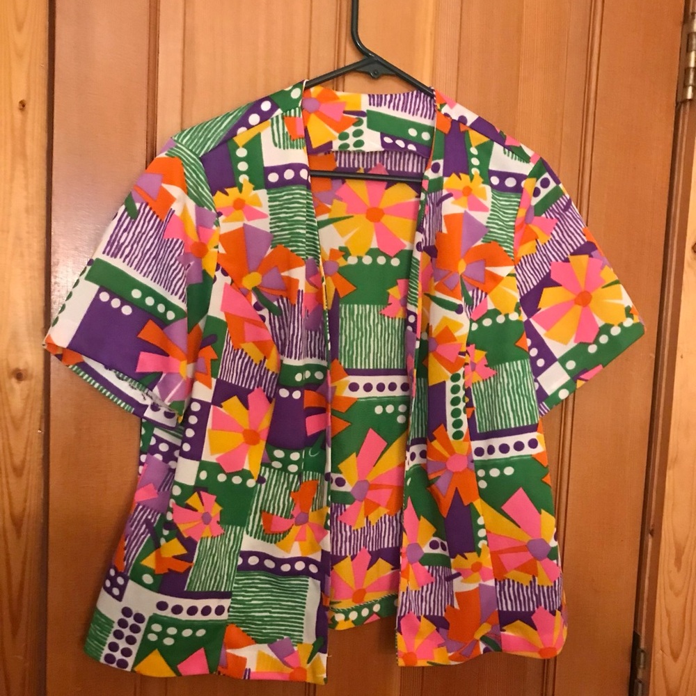 Vintage Hand Made Polyester Shirt Bathing Suit Cover Maybe